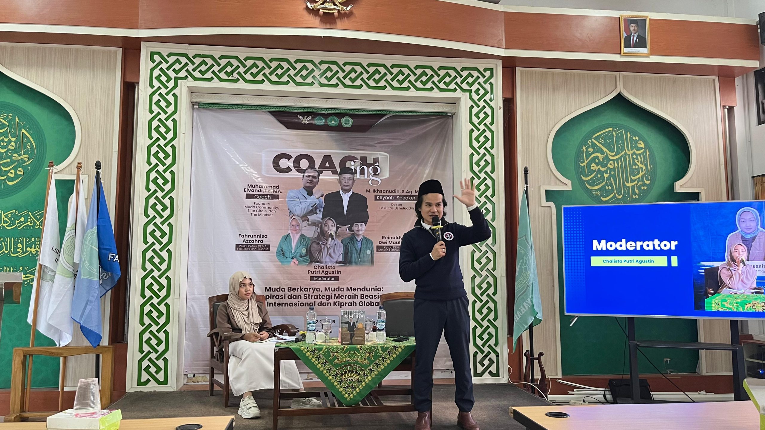 Coaching Mahasiswa, DEMA Fakultas Ushuluddin IIQ An Nur Yogyakarta Undang Tokoh Muda “Penakluk Dunia”