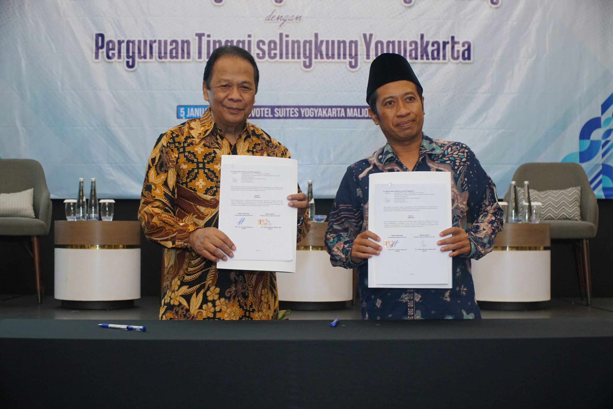 Rektor IIQ An Nur Yogyakarta Resmi Dilantik, Malam Harinya Langsung Jalin MoU dengan UNHASY Tebuireng Jombang