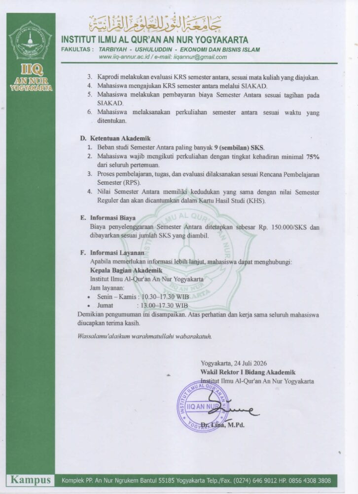 Surat Edaran Pelaksanaan Semester Antara Tahun Akademik 2026 2027 page 0002 - SURAT EDARAN TENTANG PELAKSANAAN SEMESTER ANTARA T.A. 2026-2027